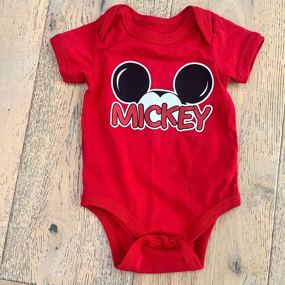 Disney Mickey Onsie 12 months Red Disneyland